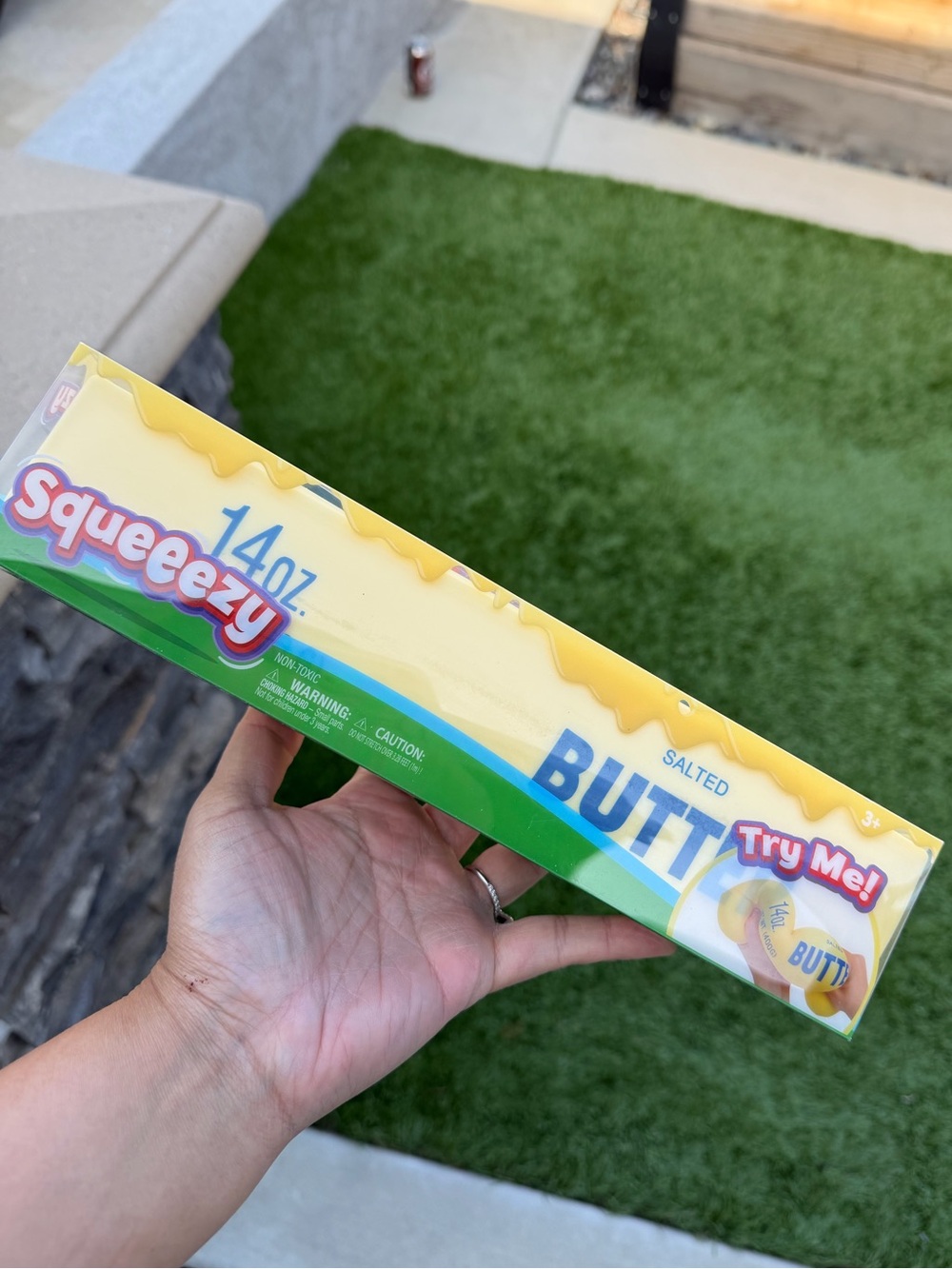 Sunny Days Squeezy JUMBO Viral Butter Shape Sensory Squishy Fidget Toy